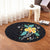 Hawaiian Aloha Plumeria Polynesian Round Carpet - AH - AH - Polynesian Pride