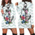 Hawaiian Anchor Hibiscus Wave Hoodie Dress - AH Black - Polynesian Pride