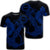 Hawaiian Anchor Poly Tribal Hibiscus Polynesian T Shirt Blue Unisex Black - Polynesian Pride