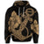 Hawaiian Anchor Poly Tribal Hibiscus Polynesian Hoodie Gold - Polynesian Pride