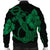 Hawaiian Anchor Poly Tribal Hibiscus Polynesian Bomber Jacket Green - AH - Polynesian Pride