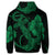 Hawaiian Anchor Poly Tribal Hibiscus Polynesian Hoodie Green - Polynesian Pride