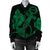 Hawaiian Anchor Poly Tribal Hibiscus Polynesian Bomber Jacket Green - AH - Polynesian Pride