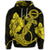 Hawaiian Anchor Poly Tribal Hibiscus Polynesian Hoodie Yellow - Polynesian Pride