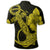 Hawaiian Anchor Poly Tribal Hibiscus Polynesian Polo Shirt Yellow - Polynesian Pride