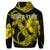 Custom Hawaiian Anchor Poly Tribal Hibiscus Polynesian Hoodie Yellow - Polynesian Pride