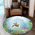 Hawaiian Animal In The Ocean Polynesian Round Carpet - AH - Polynesian Pride