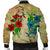 Hawaiian Blue And Red Hibiscus Polynesian Bomber Jacket - AH - Polynesian Pride