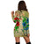 Hawaiian Blue And Red Hibiscus Polynesian Hoodie Dress - AH - Polynesian Pride