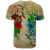 Hawaiian Blue and Red Hibiscus Polynesian T Shirt - Polynesian Pride