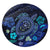 Hawaiian Blue Ocean Honu And Flowers Round Carpet AH Round Carpet Luxurious Plush - Polynesian Pride