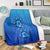 Hawaiian Blue Turtle and Hibiscus Polynesian Premium Blankets - AH - Polynesian Pride