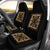 Hawaiian Car Seat Cover Royal Pattern - Black And Gold - Polynesian Pride