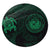 Hawaiian Coat Of Arms Turtle Polynesian Round Carpet Green AH Round Carpet Luxurious Plush - Polynesian Pride