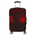 Hawaiian Coat Of Arms Turtle Polynesian Luggage Covers Red AH Black - Polynesian Pride