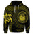 Custom Hawaiian Coat of Arms Turtle Polynesian Hoodie Yellow - Polynesian Pride