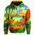 Custom Hawaiian Couple Sing A Song On Beach Sunset Hoodie - Polynesian Pride