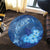 Hawaiian Dolphin Hibiscus Tropic Blue Polynesian Round Carpet - AH - Polynesian Pride