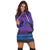 Hawaiian Dolphin In Night Polynesian Hoodie Dress - AH - Polynesian Pride