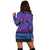 Hawaiian Dolphin In Night Polynesian Hoodie Dress - AH - Polynesian Pride