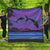 Hawaiian Dolphin In Night Polynesian Premium Quilts - AH Black - Polynesian Pride