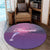 Hawaiian Dolphin Violet Polynesian Round Carpet - AH - Polynesian Pride