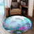 Hawaiian Dolphins Play The Ocean Polynesian Round Carpet - AH - Polynesian Pride