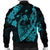 Hawaiian Fish Hook Hibiscus Banzai Surfing Polynesian Bomber Jacket Blue - AH - Polynesian Pride