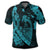 Hawaiian Fish Hook Hibiscus Banzai Surfing Polynesian Polo Shirt Blue - Polynesian Pride