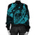 Hawaiian Fish Hook Hibiscus Banzai Surfing Polynesian Bomber Jacket Blue - AH - Polynesian Pride