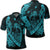 Hawaiian Fish Hook Hibiscus Banzai Surfing Polynesian Polo Shirt Blue Unisex Black - Polynesian Pride