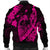 Hawaiian Fish Hook Hibiscus Banzai Surfing Polynesian Bomber Jacket Pink - AH - Polynesian Pride