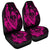 Hawaiian Fish Hook Hibiscus Banzai Surfing Polynesian Car Seat Covers Pink - AH Universal Fit Black - Polynesian Pride