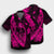 Hawaiian Fish Hook Hibiscus Banzai Surfing Polynesian Hawaiian Shirt Pink - AH - Polynesian Pride