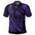 Hawaiian Fish Hook Hibiscus Banzai Surfing Polynesian Polo Shirt Purple - Polynesian Pride