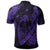 Hawaiian Fish Hook Hibiscus Banzai Surfing Polynesian Polo Shirt Purple - Polynesian Pride