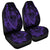 Hawaiian Fish Hook Hibiscus Banzai Surfing Polynesian Car Seat Covers Purple - AH Universal Fit Black - Polynesian Pride