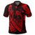 Hawaiian Fish Hook Hibiscus Banzai Surfing Polynesian Polo Shirt Red - Polynesian Pride