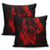 Hawaiian Fish Hook Hibiscus Banzai Surfing Polynesian Pillow Covers Red - AH - Polynesian Pride