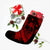 Hawaiian Fish Hook Hibiscus Banzai Surfing Polynesian Christmas Stocking Red - AH - Polynesian Pride