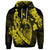 Custom Hawaiian Fish Hook Hibiscus Banzai Surfing Polynesian Hoodie Yellow - Polynesian Pride