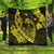 Hawaiian Fish Hook Hibiscus Banzai Surfing Polynesian Premium Quilts Yellow - AH Black - Polynesian Pride