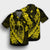 Hawaiian Fish Hook Hibiscus Banzai Surfing Polynesian Hawaiian Shirt Yellow - AH - Polynesian Pride