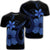 Hawaiian Fish Hook Hibiscus Plumeria Polynesian T Shirt Blue Unisex Black - Polynesian Pride