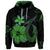 Custom Hawaiian Fish Hook Hibiscus Plumeria Polynesian Hoodie Green - Polynesian Pride