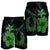 Hawaiian Fish Hook Hibiscus Plumeria Polynesian Men's Shorts - Green - AH - Polynesian Pride