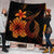 Hawaiian Fish Hook Hibiscus Plumeria Polynesian Premium Quilts - Orange - AH - Polynesian Pride