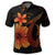 Hawaiian Fish Hook Hibiscus Plumeria Polynesian Polo Shirt Orange - Polynesian Pride