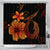 Hawaiian Fish Hook Hibiscus Plumeria Polynesian Shower Curtain - Orange - AH 177 x 172 (cm) Black - Polynesian Pride