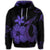 Hawaiian Fish Hook Hibiscus Plumeria Polynesian Hoodie Purple - Polynesian Pride